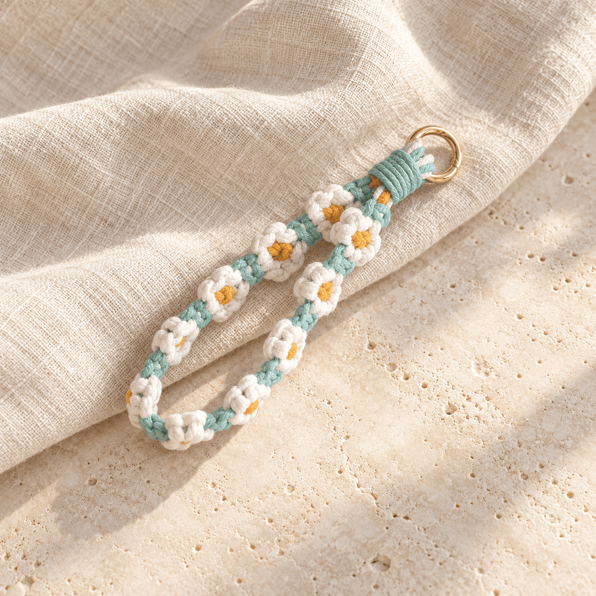 LE MACRAMÉ TURQUOISE MARGUERITE -