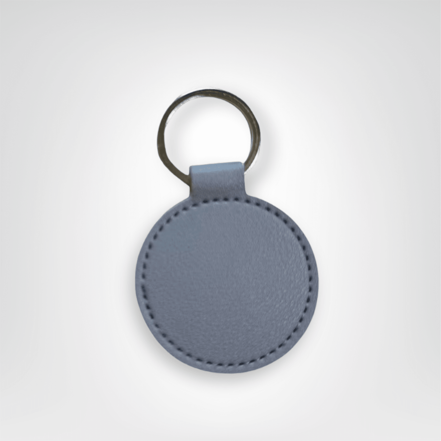 Porte - clé Cuir <br> Le Cercle gris personnalisable - Gris