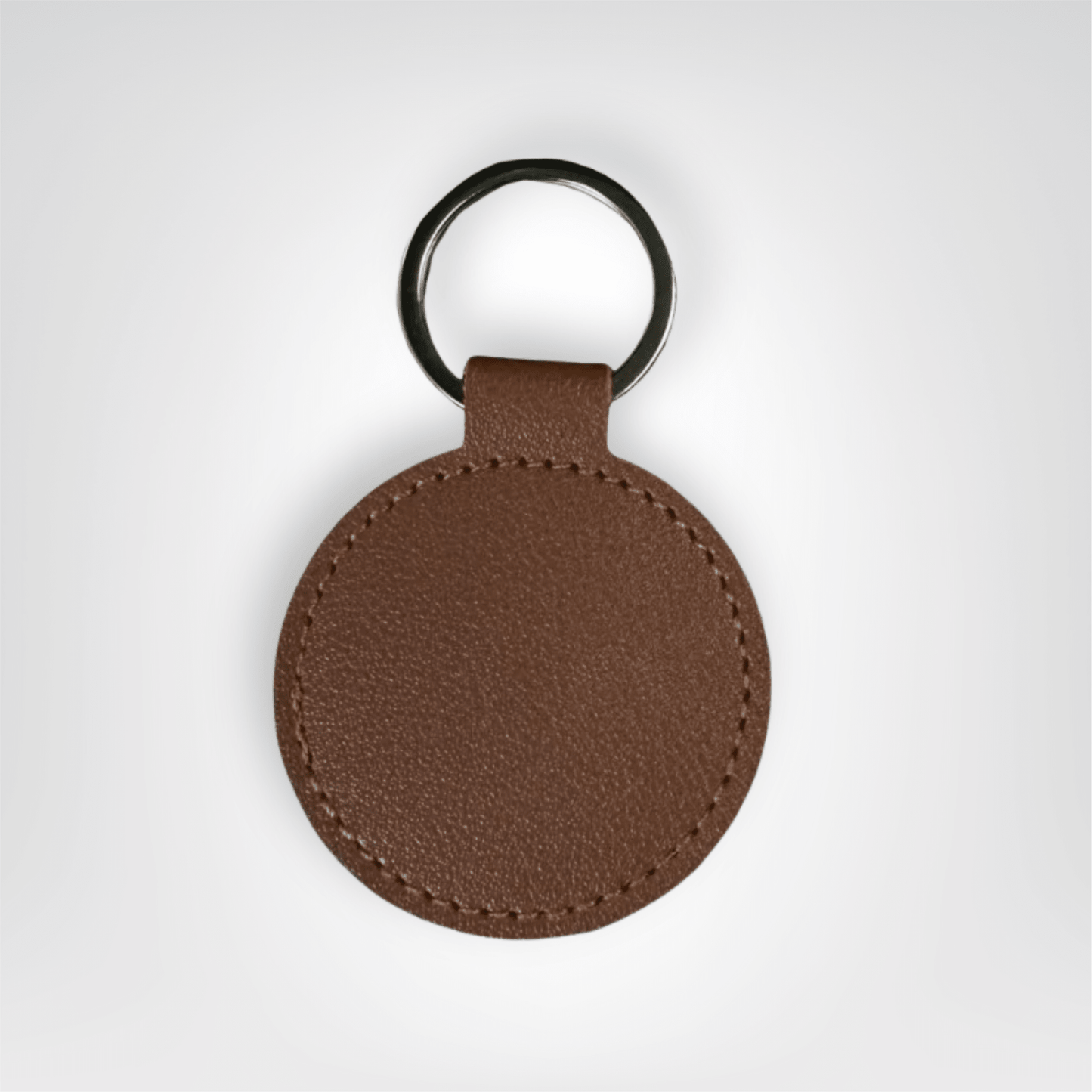 Porte - clé Cuir <br> Le Cercle marron personnalisable - Marron