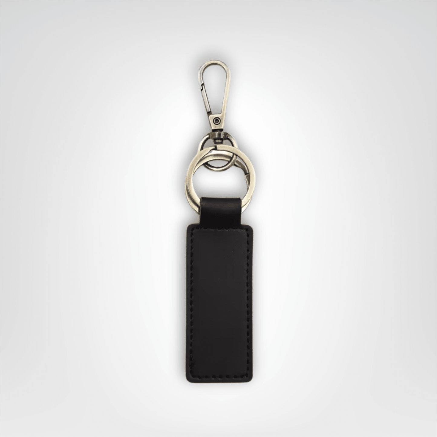 Porte - clé Cuir <br> Le Noir personnalisable - Noir