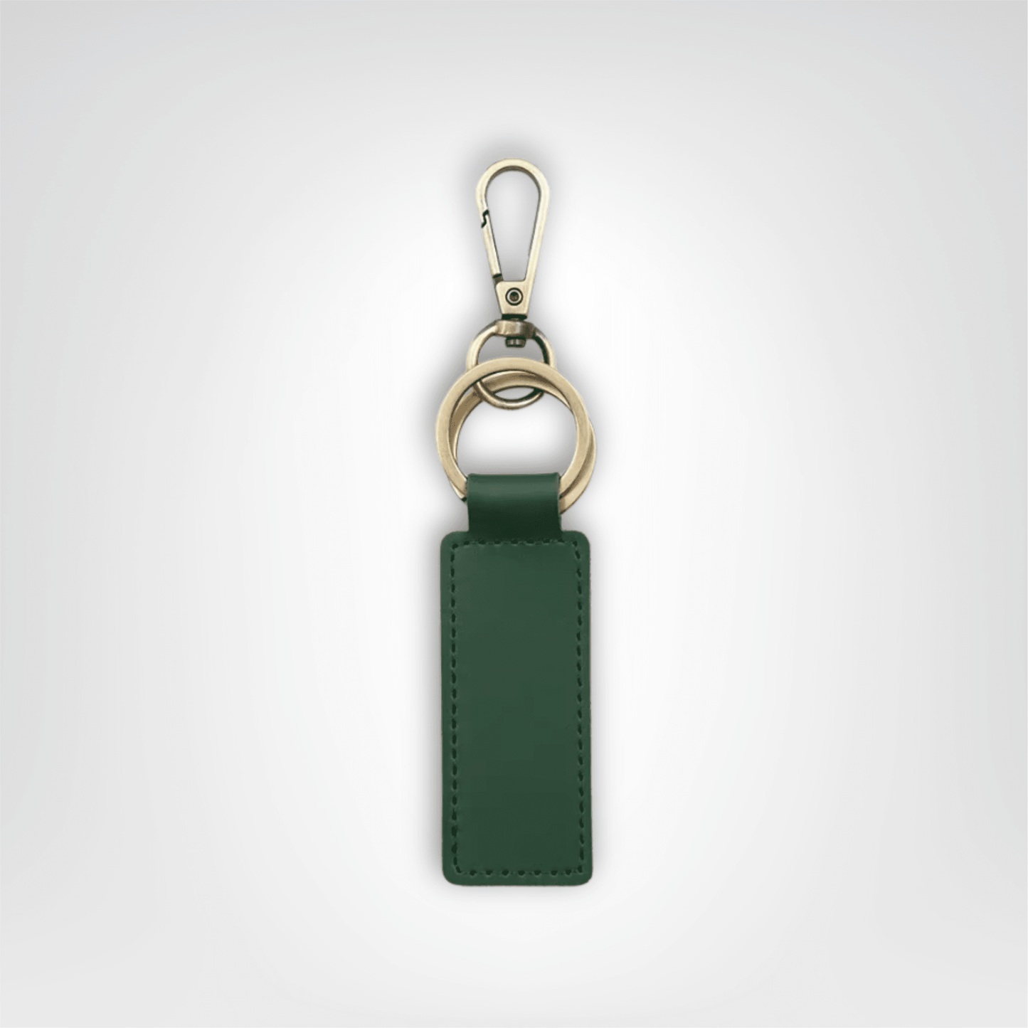 Porte - clé Cuir <br> Le Vert foncé personnalisable - Vert