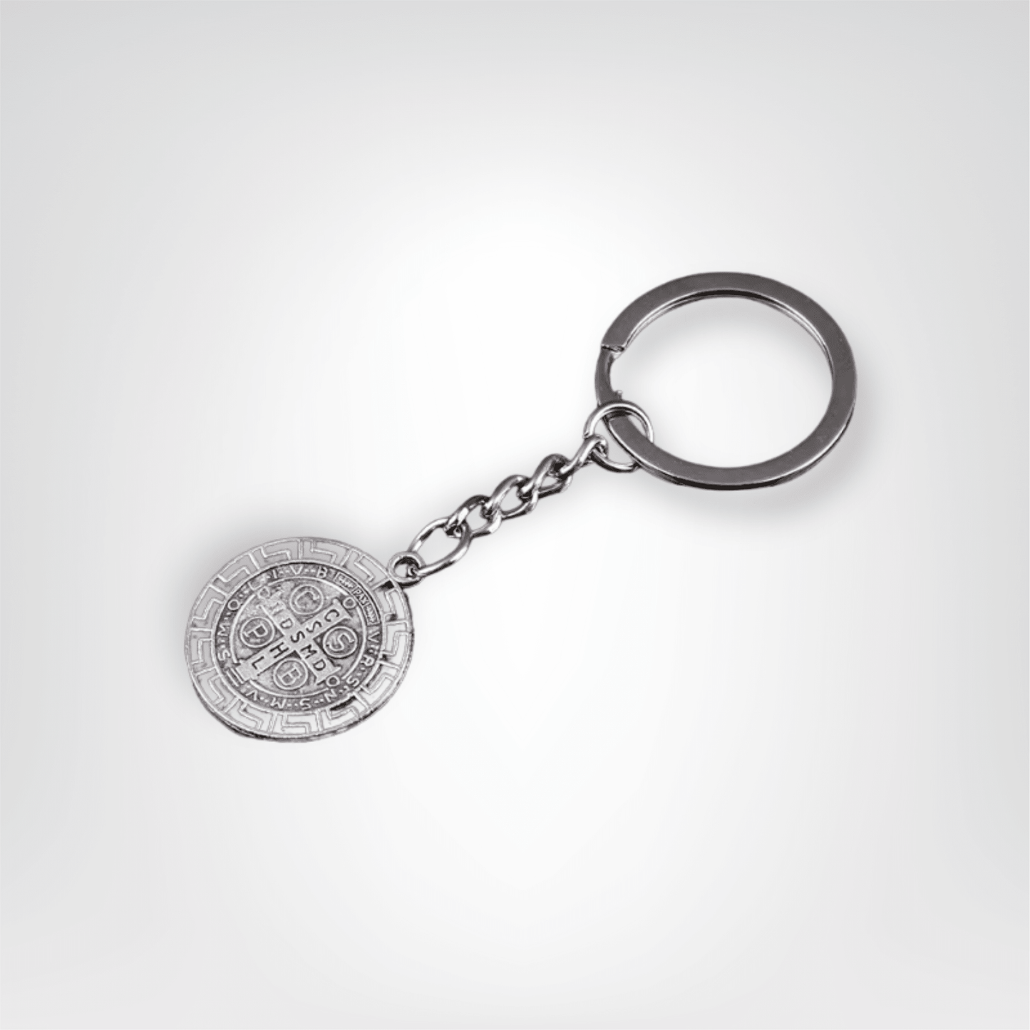 Porte - clé Médaillon <br> La Croix sacrée - Argent