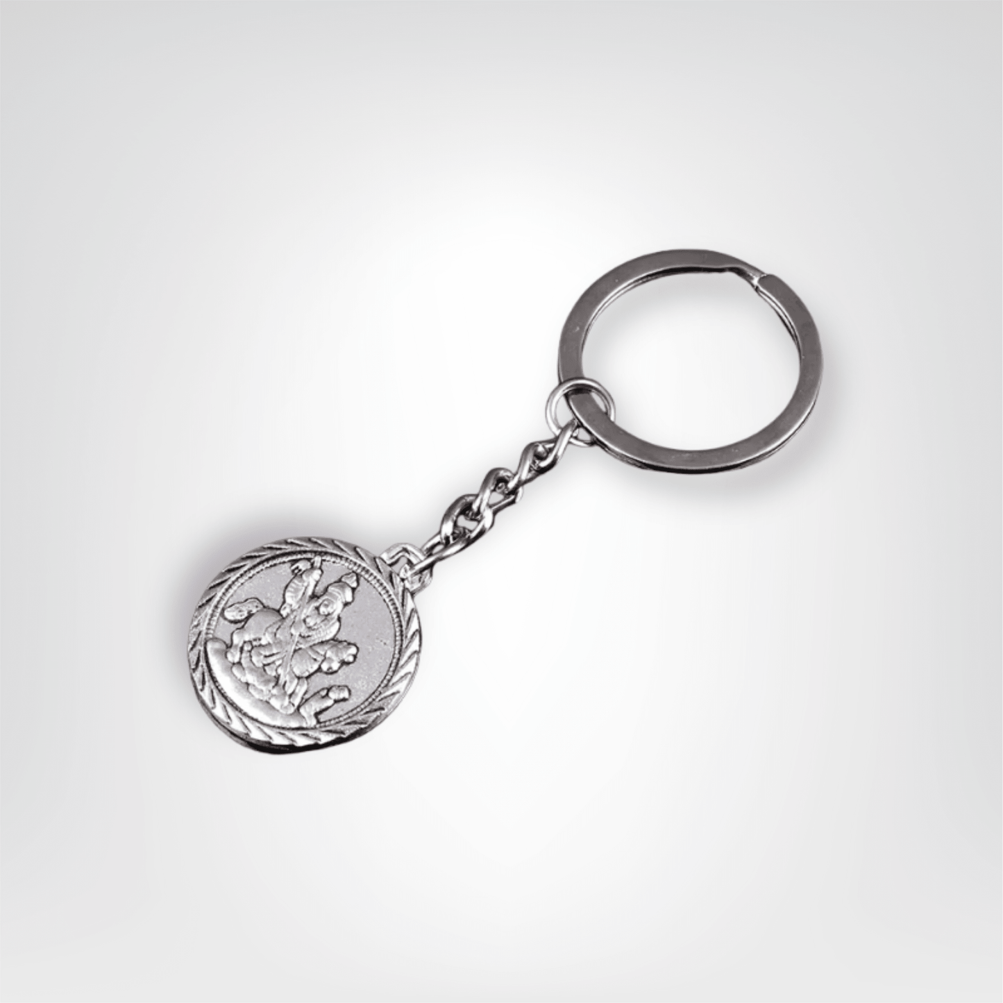 Porte - clé Médaillon <br> Saint Christophe - Argent