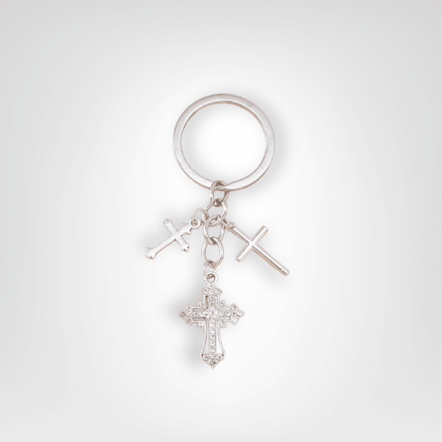 Porte - clé Perle <br> Trinité argentée - Argent