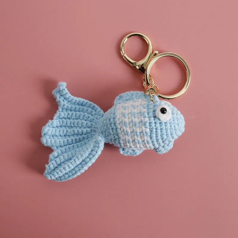 Porte - clés Animaux <br> Le Poisson bleu ciel - Bleu - ciel