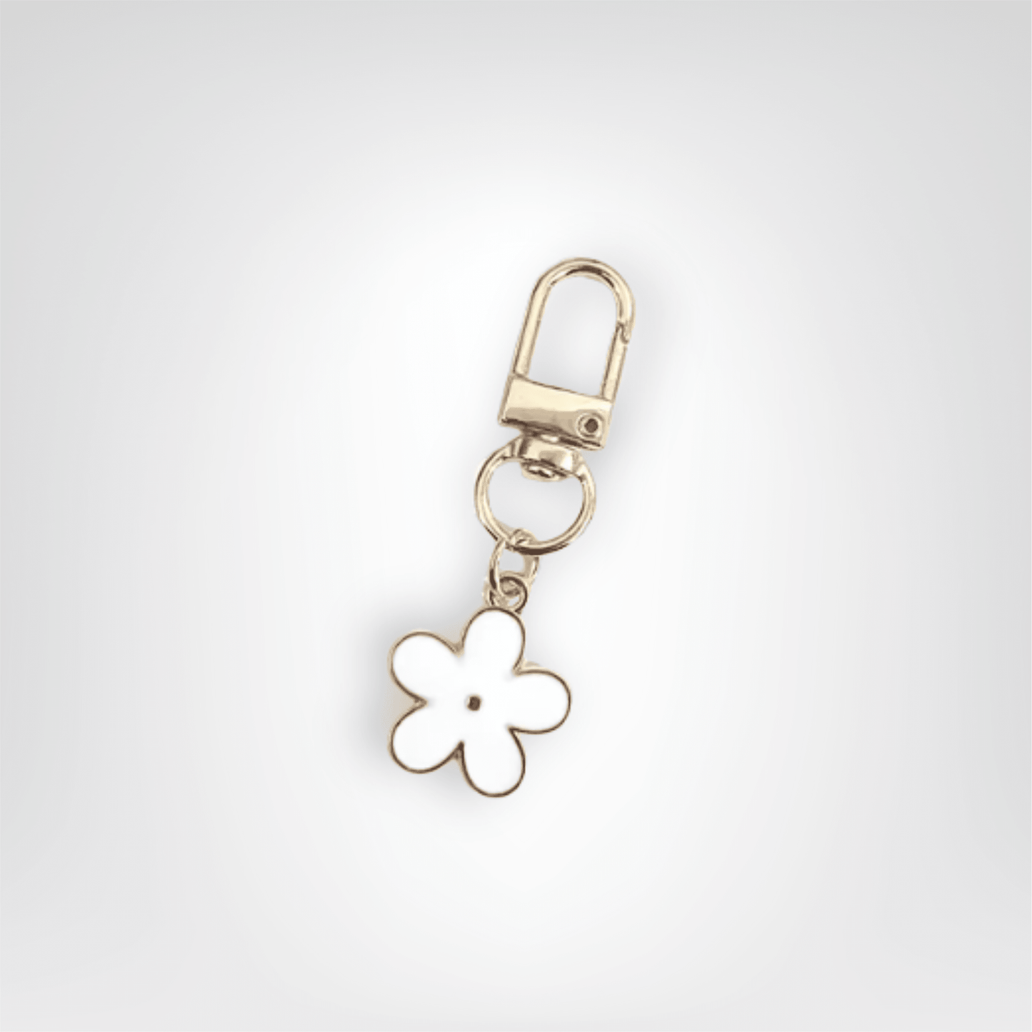 Porte - clés Bijou <br> La Fleur blanche - Blanc
