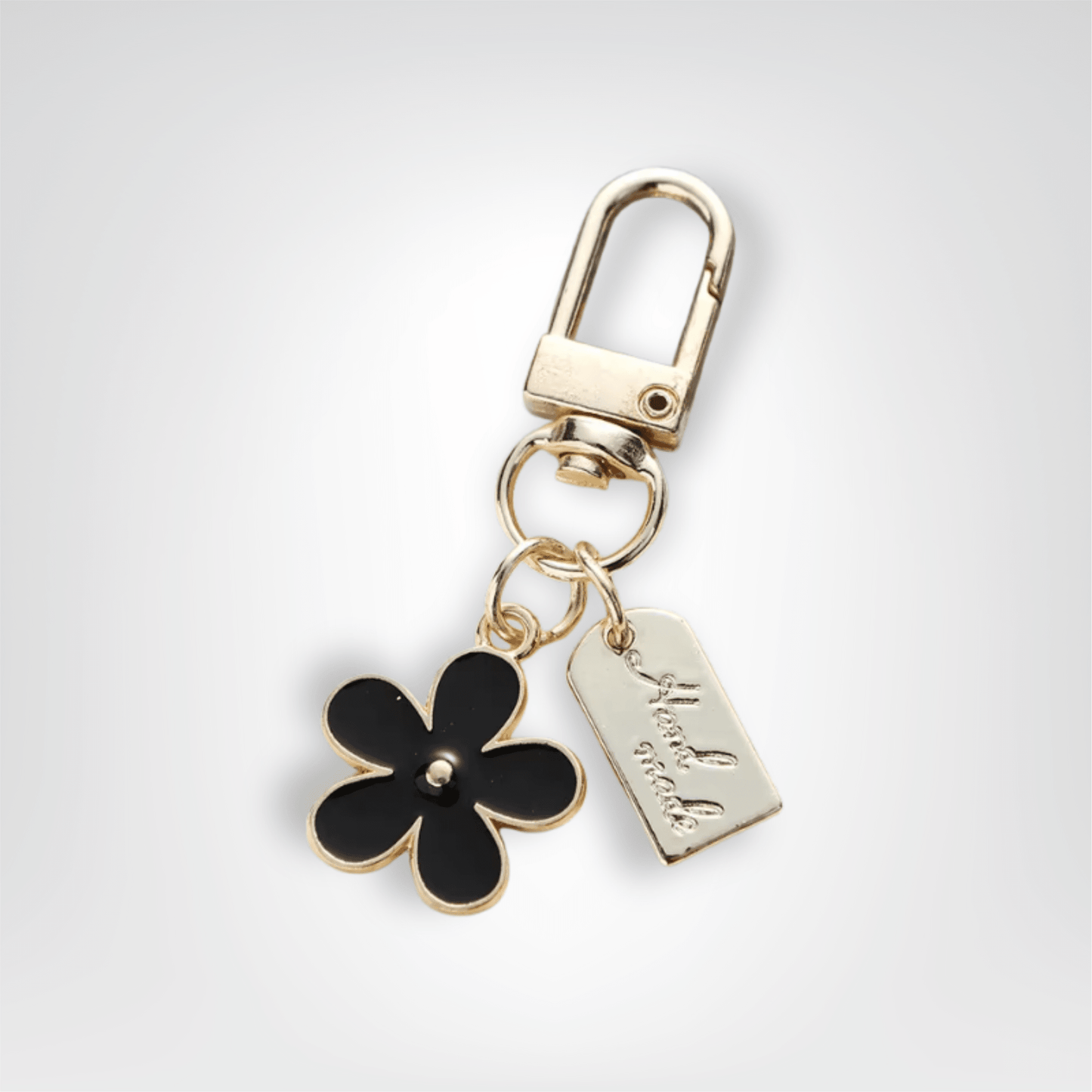 Porte - clés Bijou <br> La Fleur d’onyx - Noir et doré