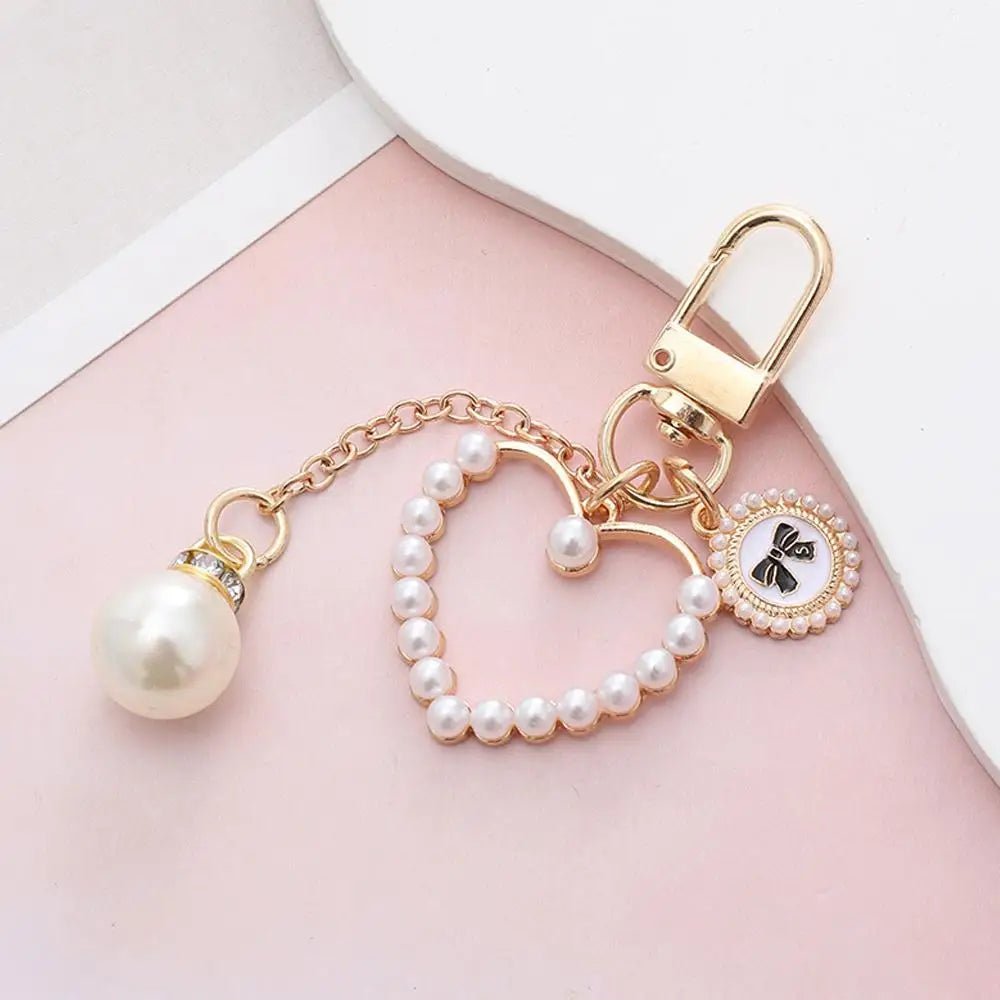 Porte - clés Bijou <br> Le Cœur perlé - Coeur perlé