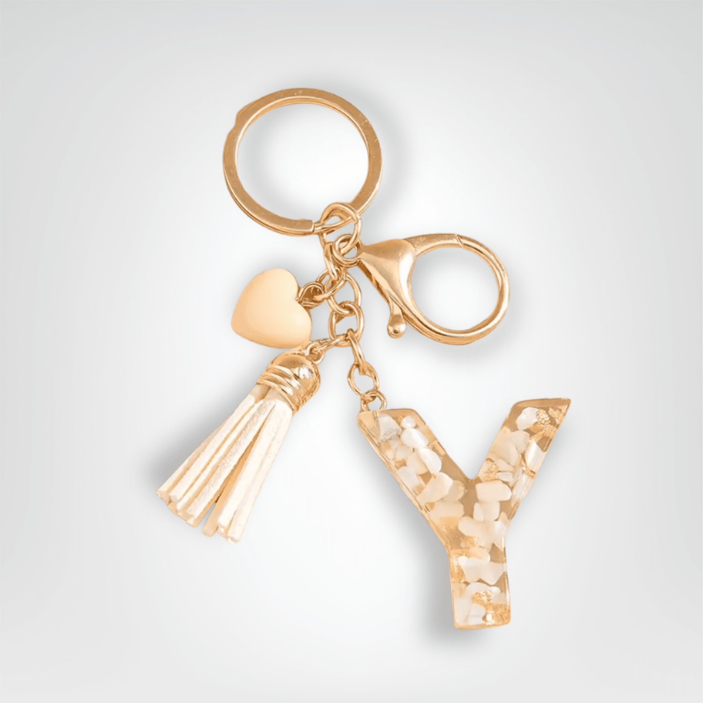 Porte - clés Bijoux <br> Lettre Y Cristal Doré - Doré