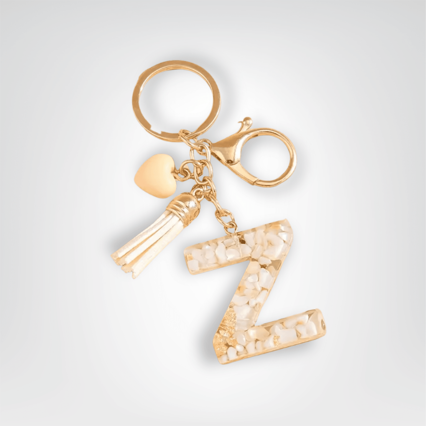 Porte - clés Bijoux <br> Lettre Z Cristal Doré - Doré