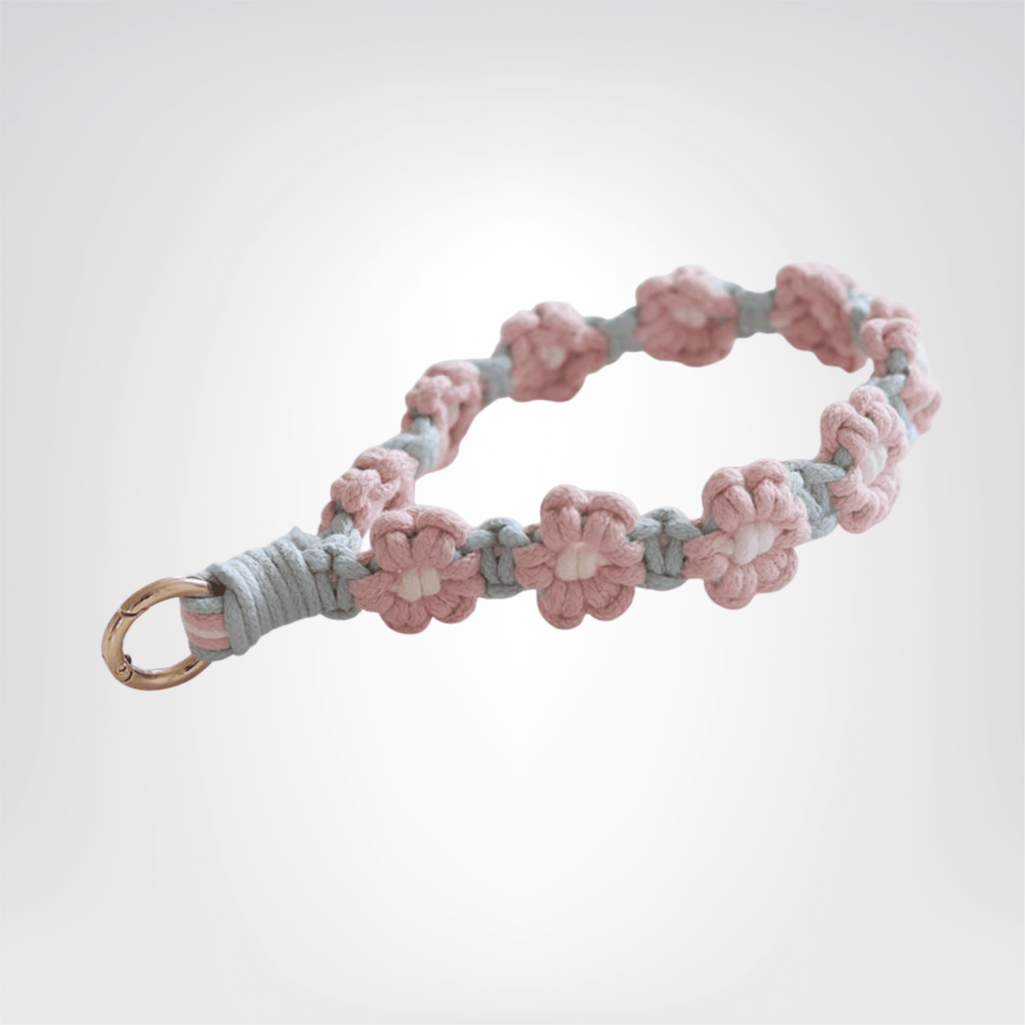 Porte - clés Bracelet <br> Le Macramé pastel - Macramé pastel