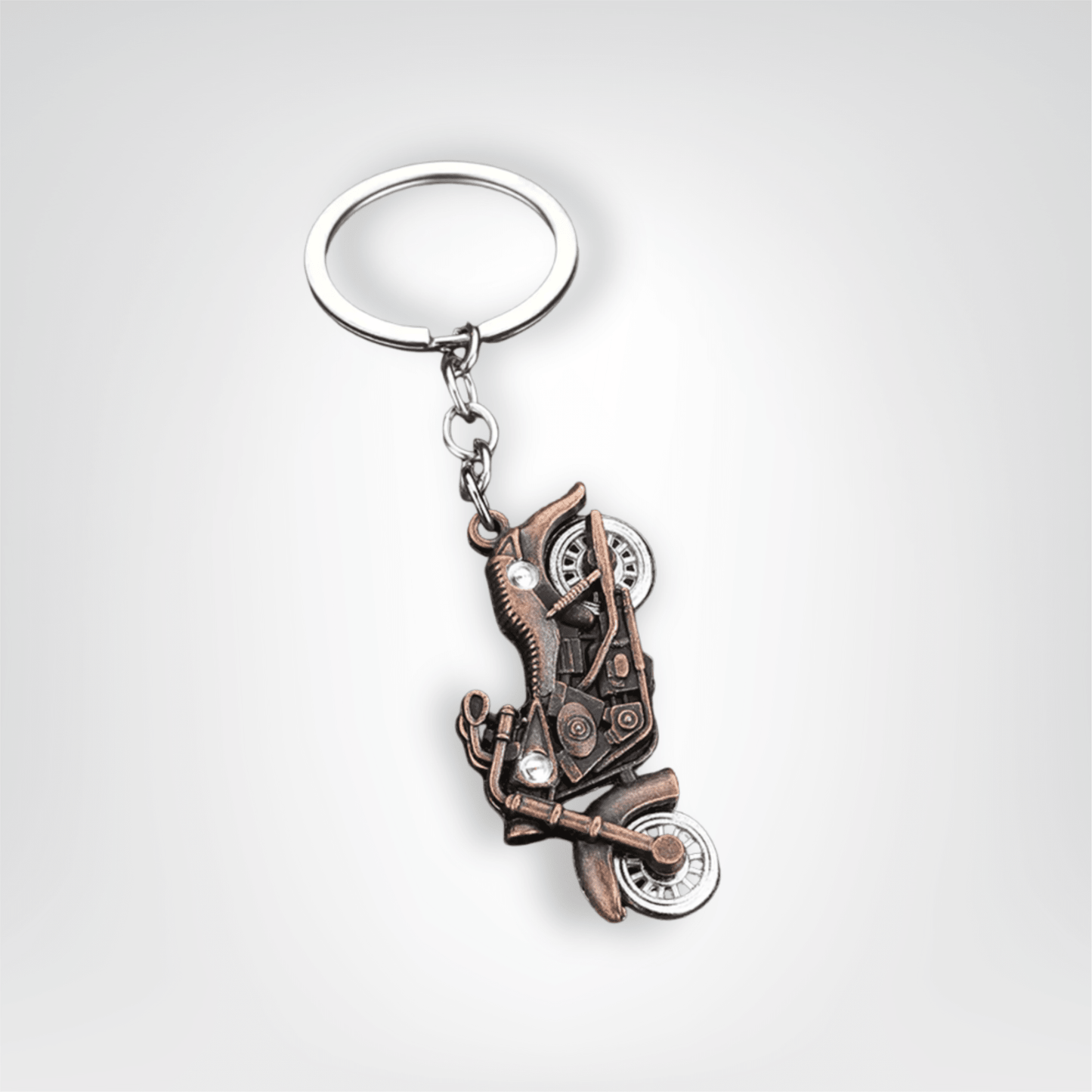 Porte - clés Métal <br> La Moto vintage bronze - Bronze