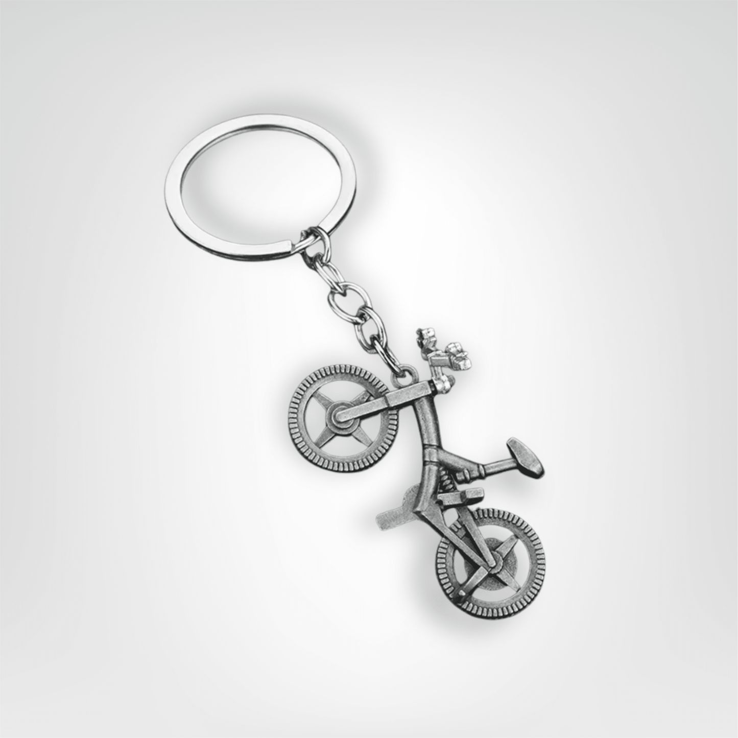 Porte - clés Métal <br> Le Vélo argenté - Argent