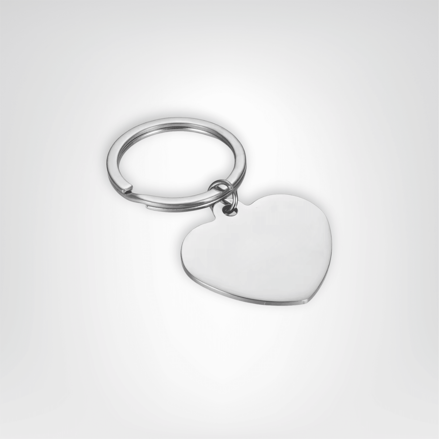 Porte - clés Métal <br> Lot de 4 Cœurs Argentés - Argent