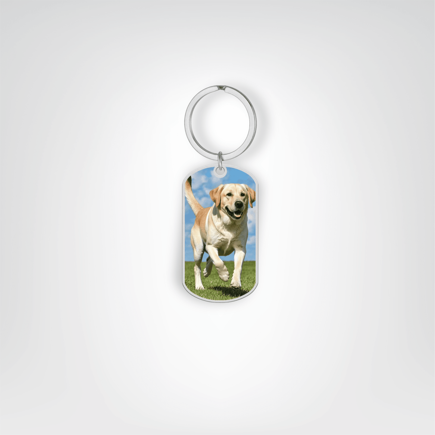 Porte - clés Métalliques <br> Le Médaillon Photo Élégant - Argenté