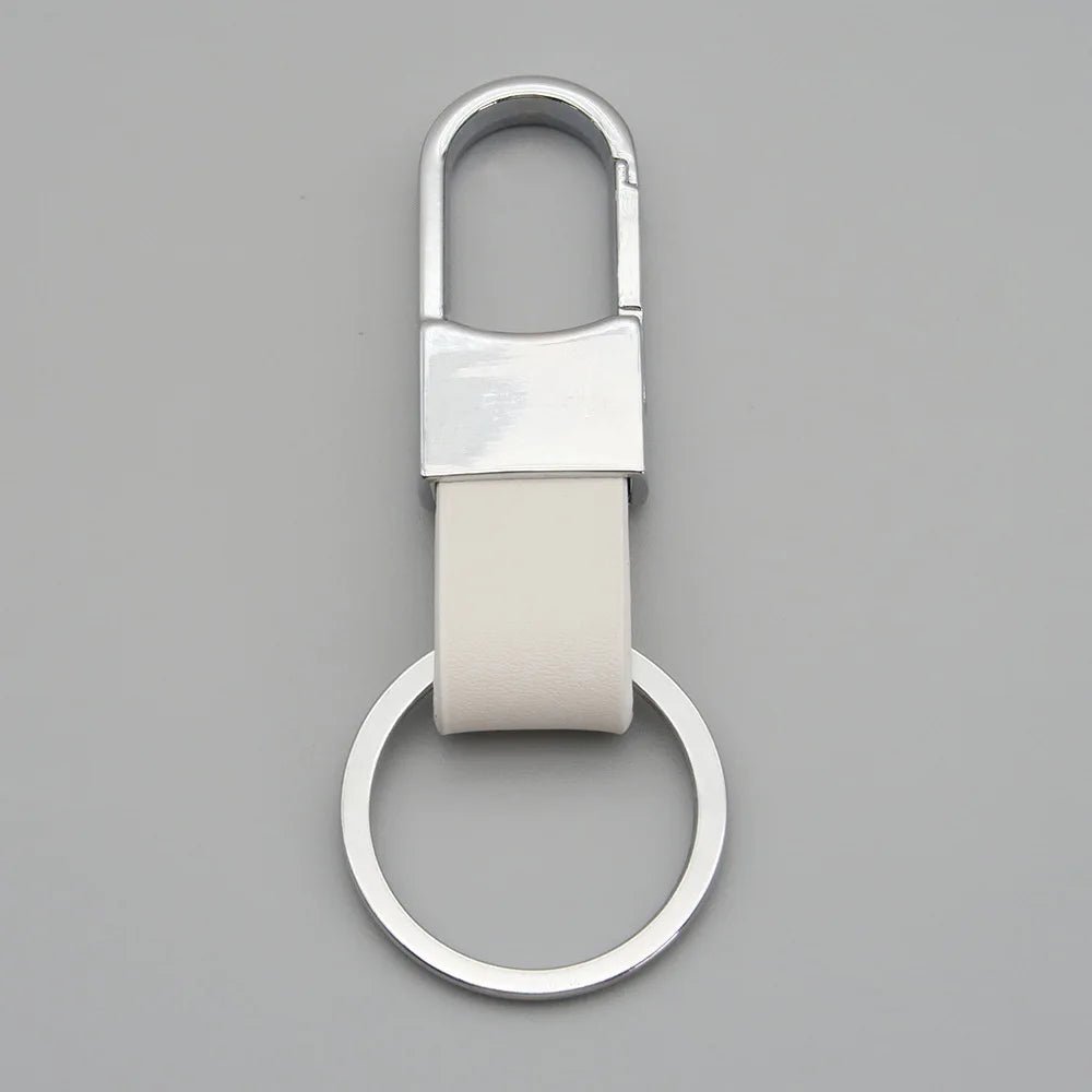 Porte - clés Mousqueton <br> Le Blanc Argenté - Blanc argenté