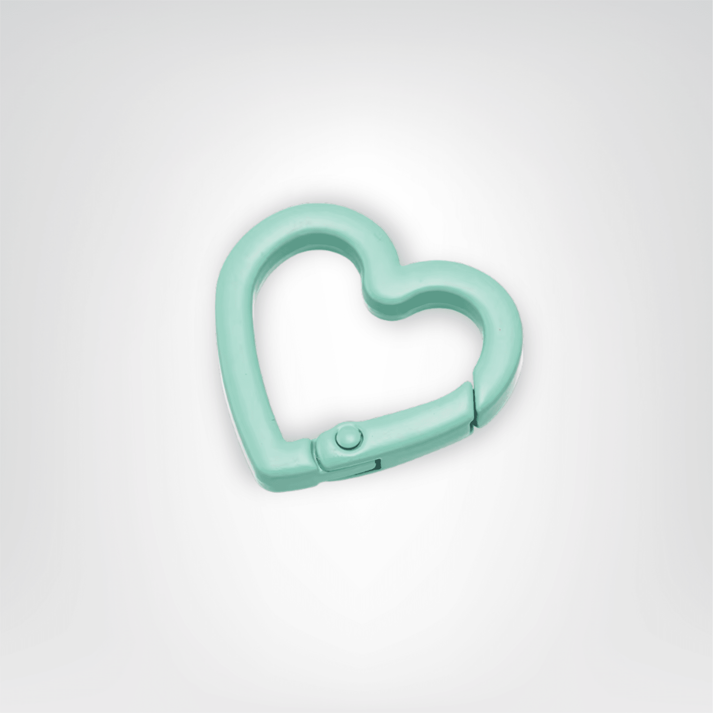 Porte - clés Mousquetons <br> Le Cœur Menthe Douce (Lot de 5) - Vert menthe