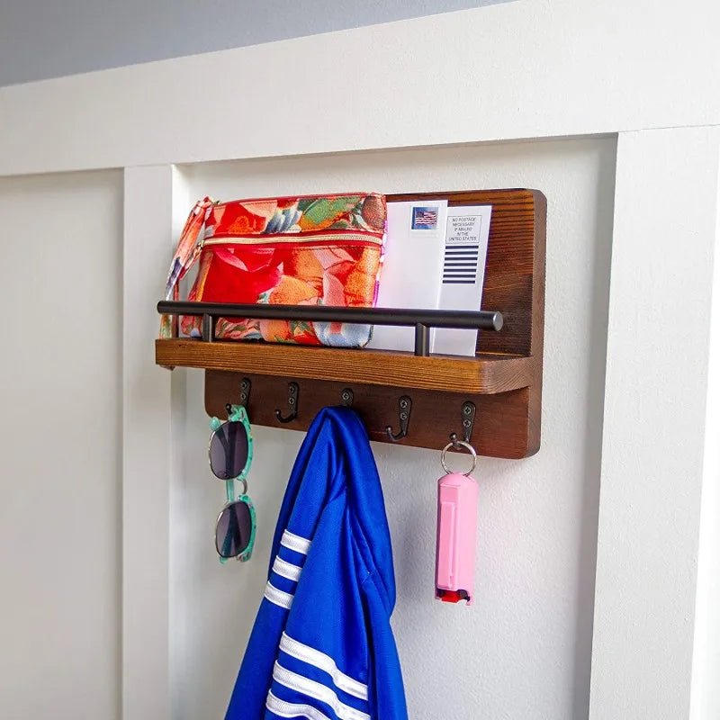 Porte - clés Mural <br> Le Range - lettres bois foncé - Bois foncé