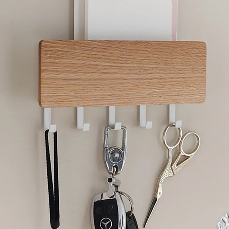 Porte - clés Muraux <br> Le Rectangle Organisé en Bois - Bois
