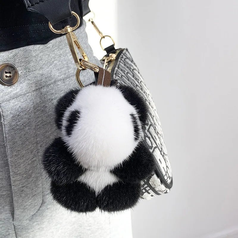 Porte - clés Peluches <br> Le Panda Classique Noir & Blanc - Noir et blanc