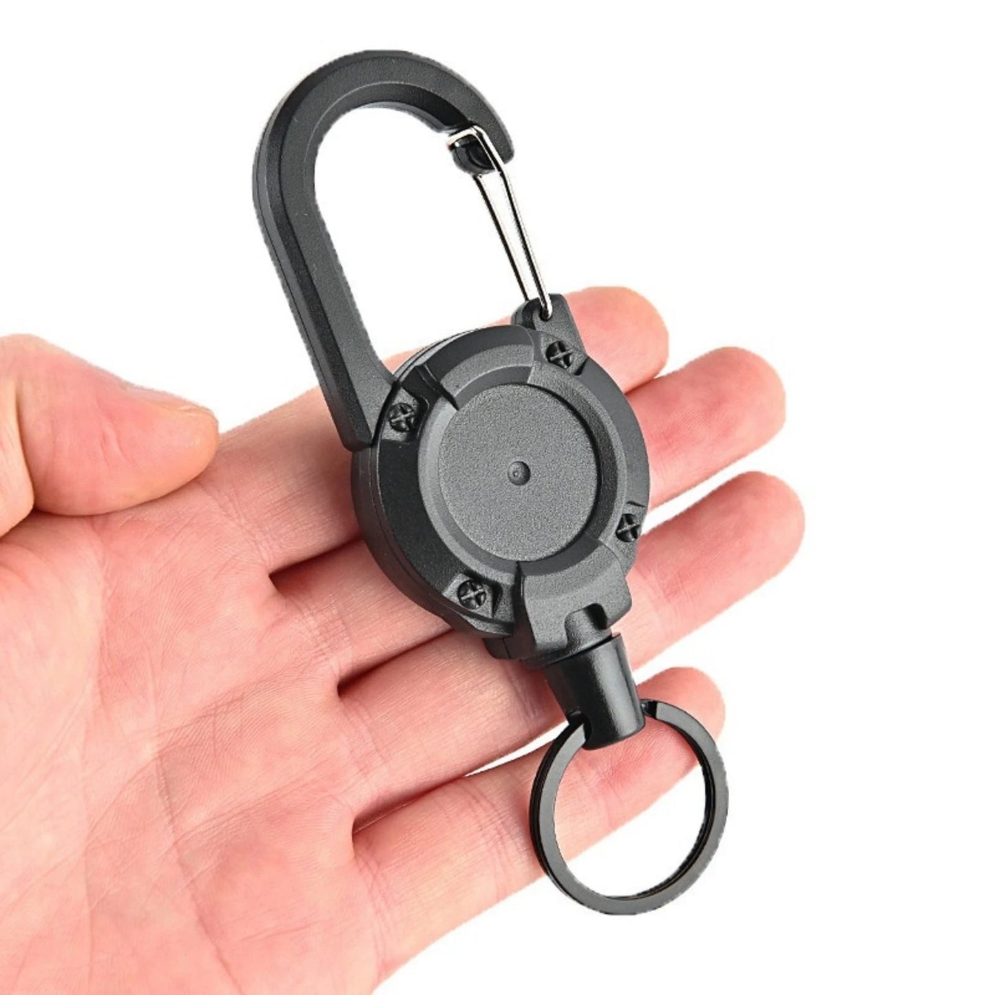 Porte - clés Tactiques <br> Le Titan Noir Rétractable - Noir
