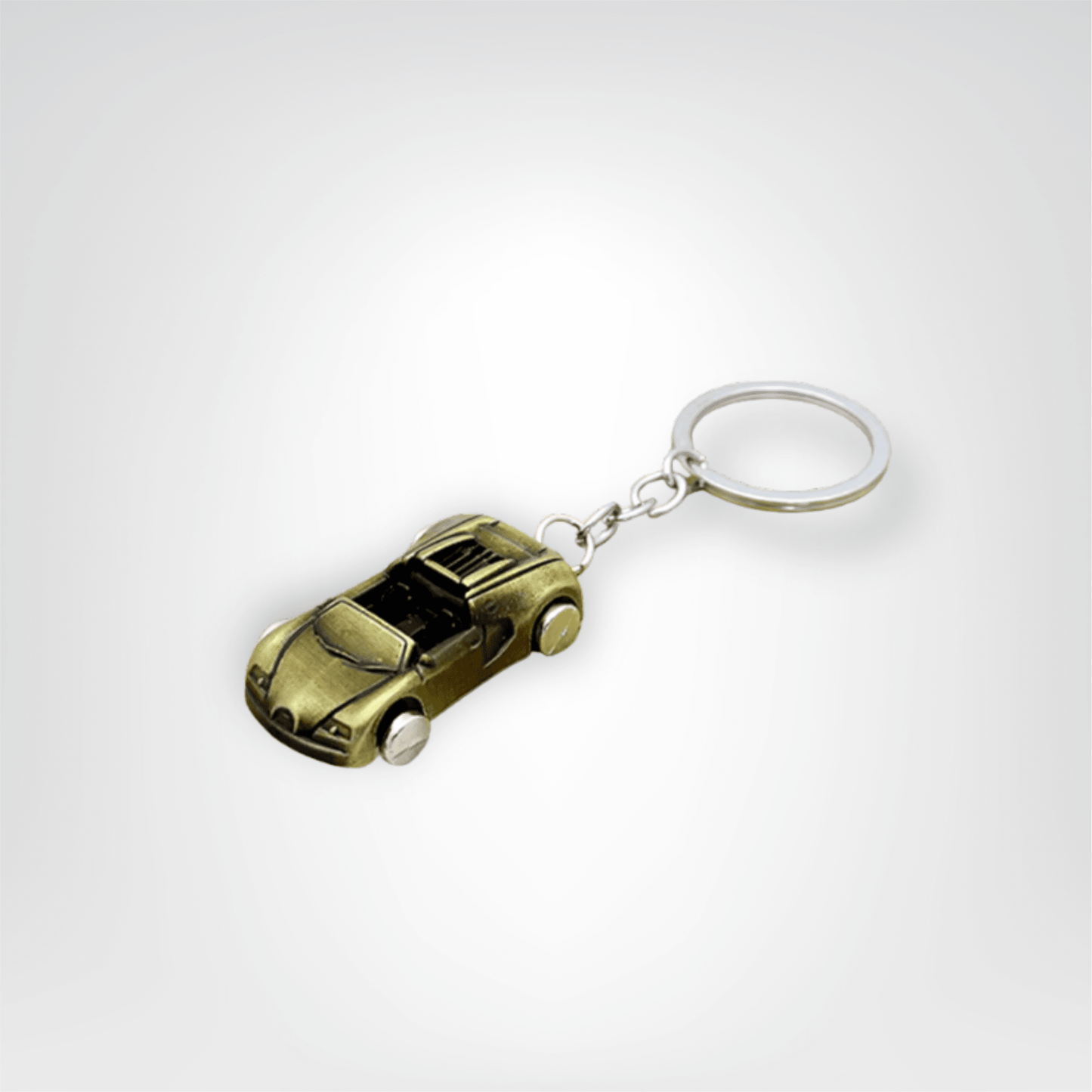 Porte - clés Voiture <br> Voiture de sport en bronze doré - Voiture de sport en bronze doré