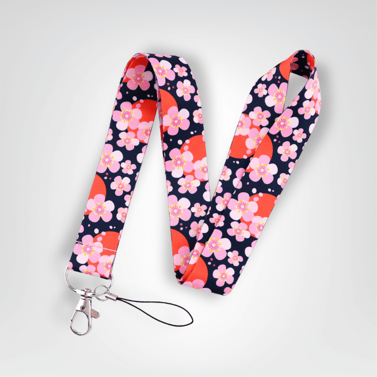 Tour du Cou Porte - clés <br> La Lanière Rose Obscure - Rose obscure