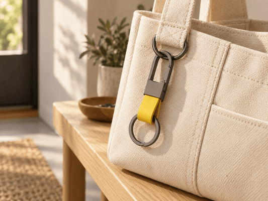Où accrocher un porte-clés mousqueton ? Sac, boucle et anneau - Cleorium