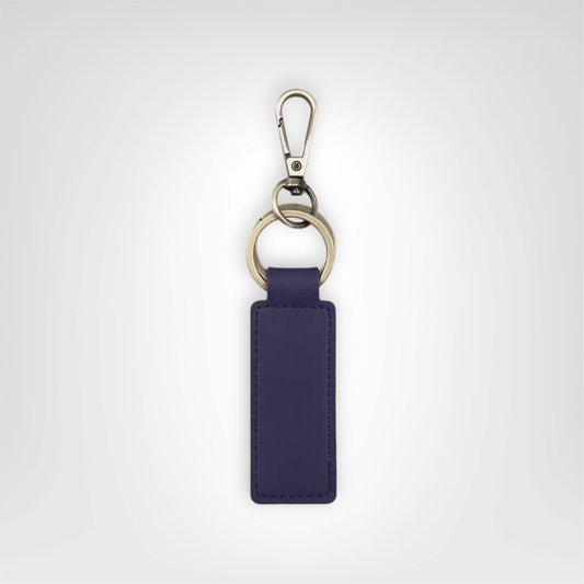 Porte - clé Cuir <br> Le Bleu marine personnalisable - Bleur