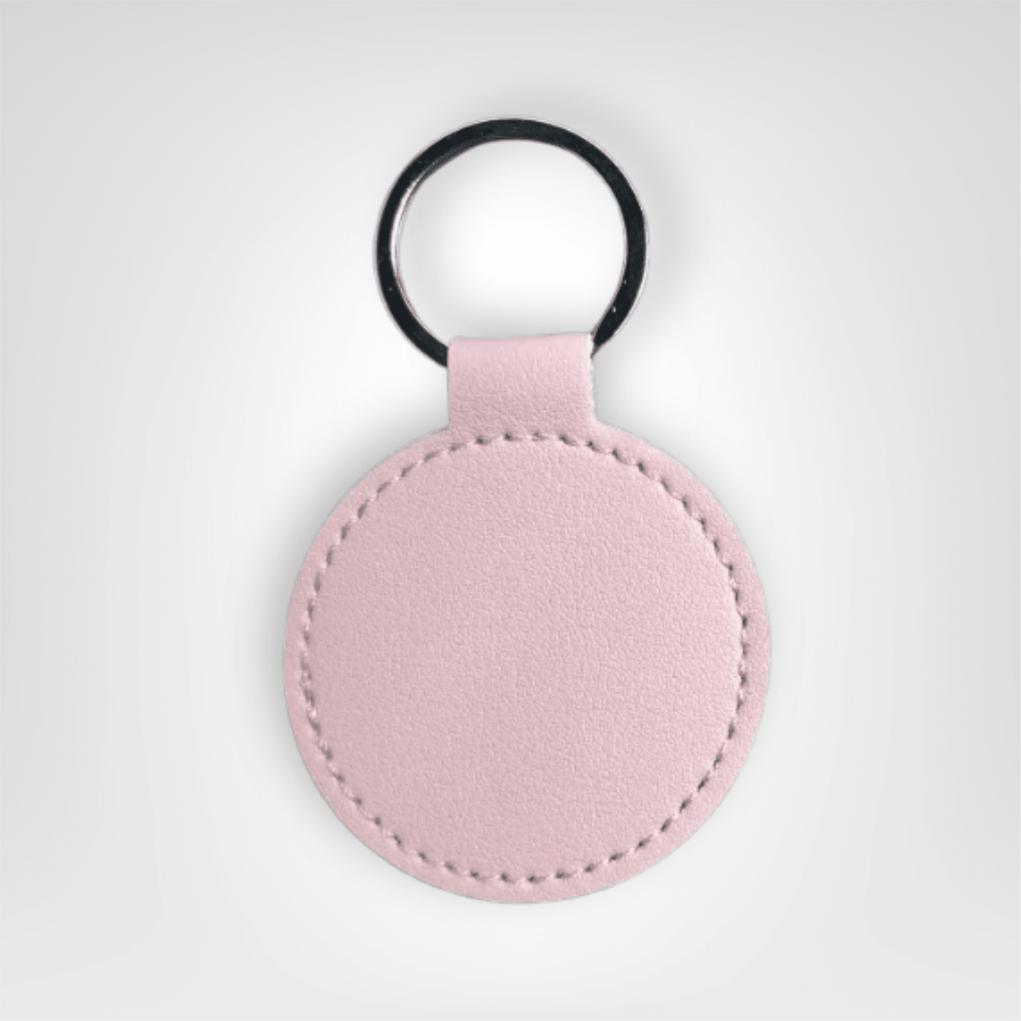 Porte - clé Cuir <br> Le Cercle rose personnalisable - Rose