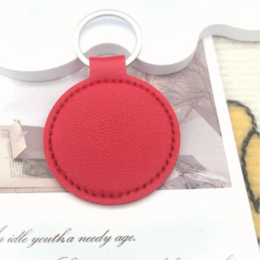 Porte - clé Cuir <br> Le Cercle rouge personnalisable - Rouge