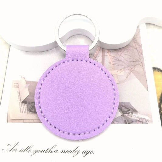 Porte - clé Cuir <br> Le Cercle violet personnalisable - Violet