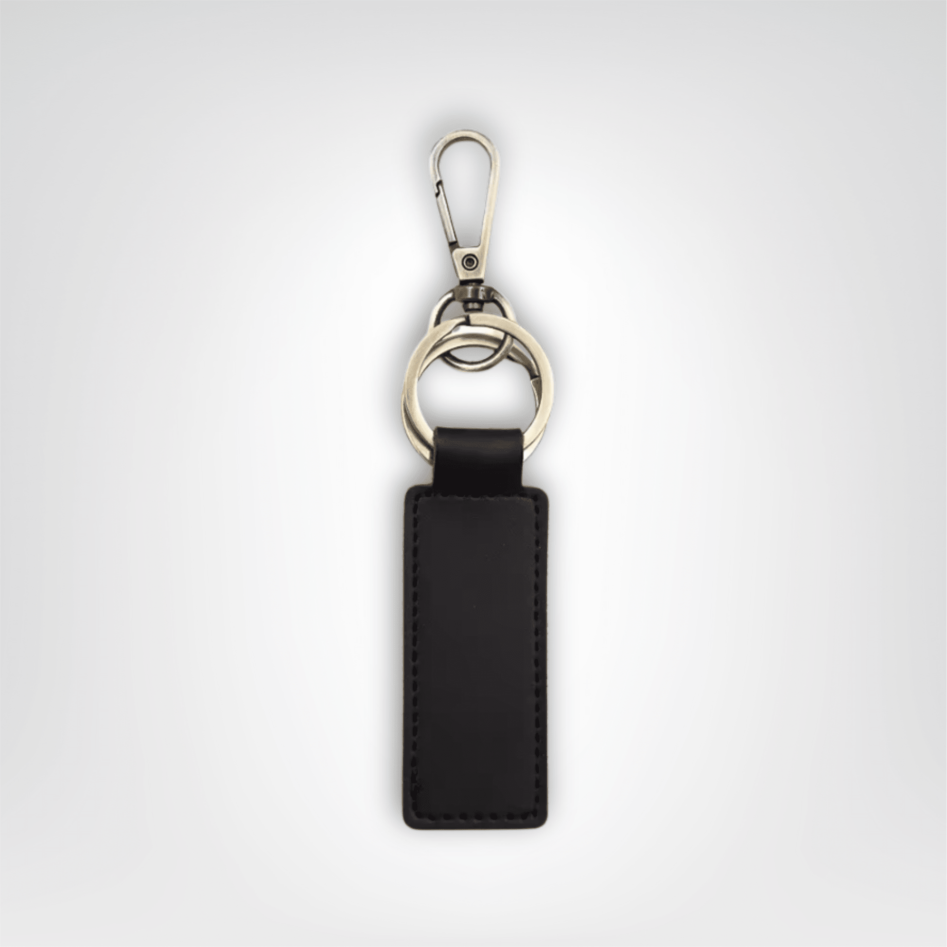 Porte - clé Cuir <br> Le Noir personnalisable - Noir