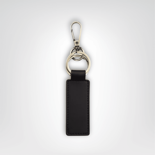 Porte - clé Cuir <br> Le Noir personnalisable - Noir