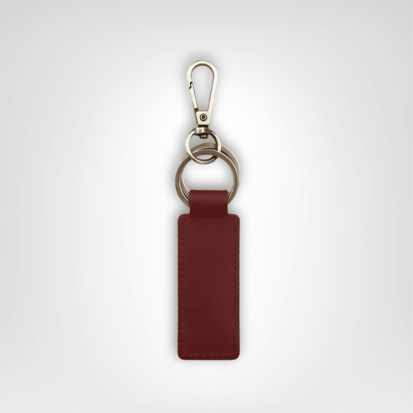 Porte - clé Cuir <br> Le Rouge foncé personnalisable - Bordeaux