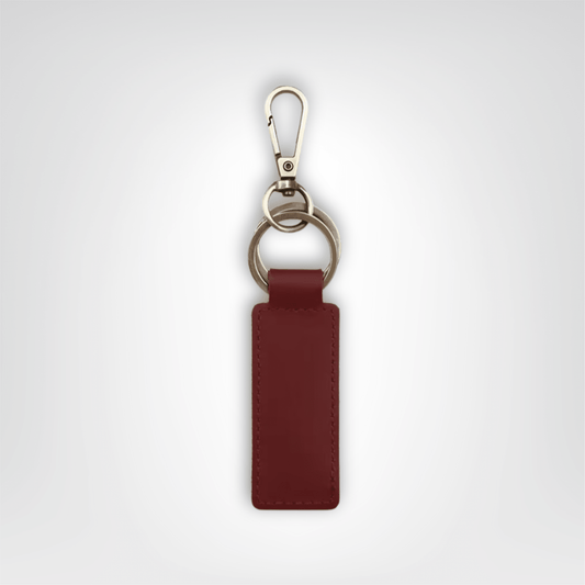 Porte - clé Cuir <br> Le Rouge foncé personnalisable - Bordeaux