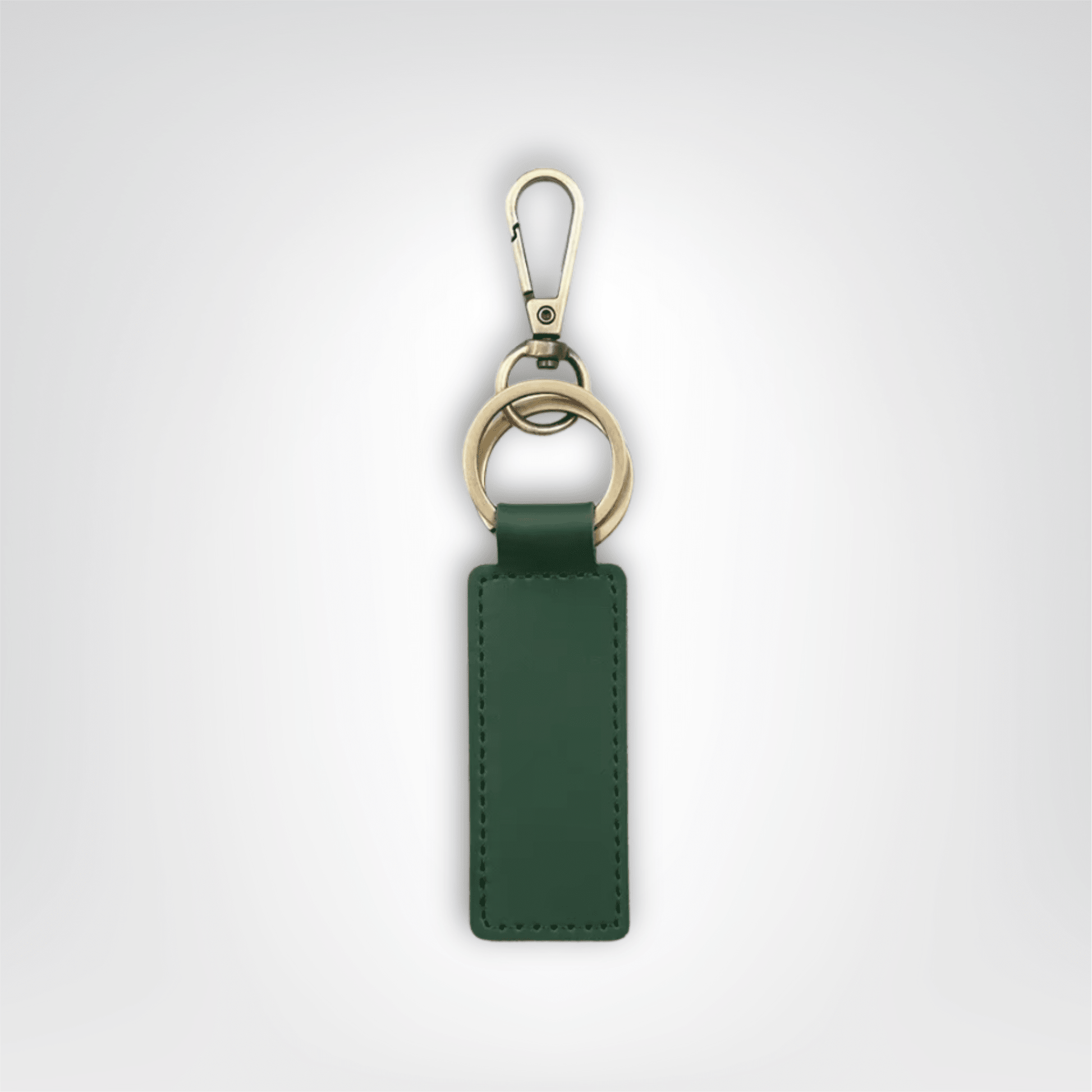 Porte - clé Cuir <br> Le Vert foncé personnalisable - Vert