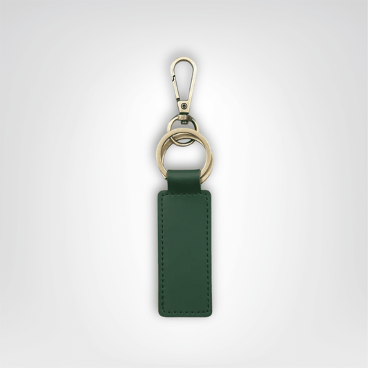 Porte - clé Cuir <br> Le Vert foncé personnalisable - Vert