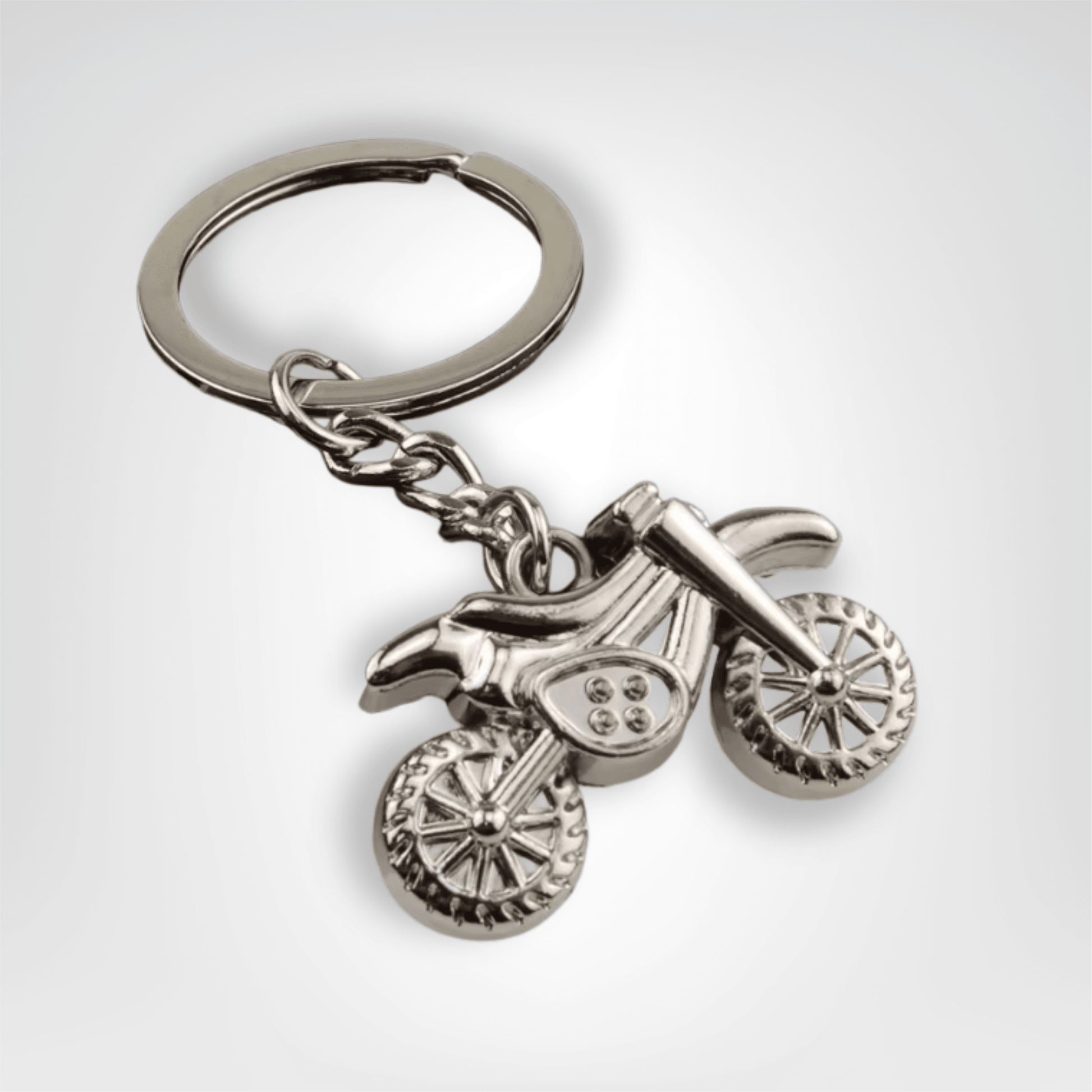 Porte - clé Moto <br> La Cross argentée - Argent