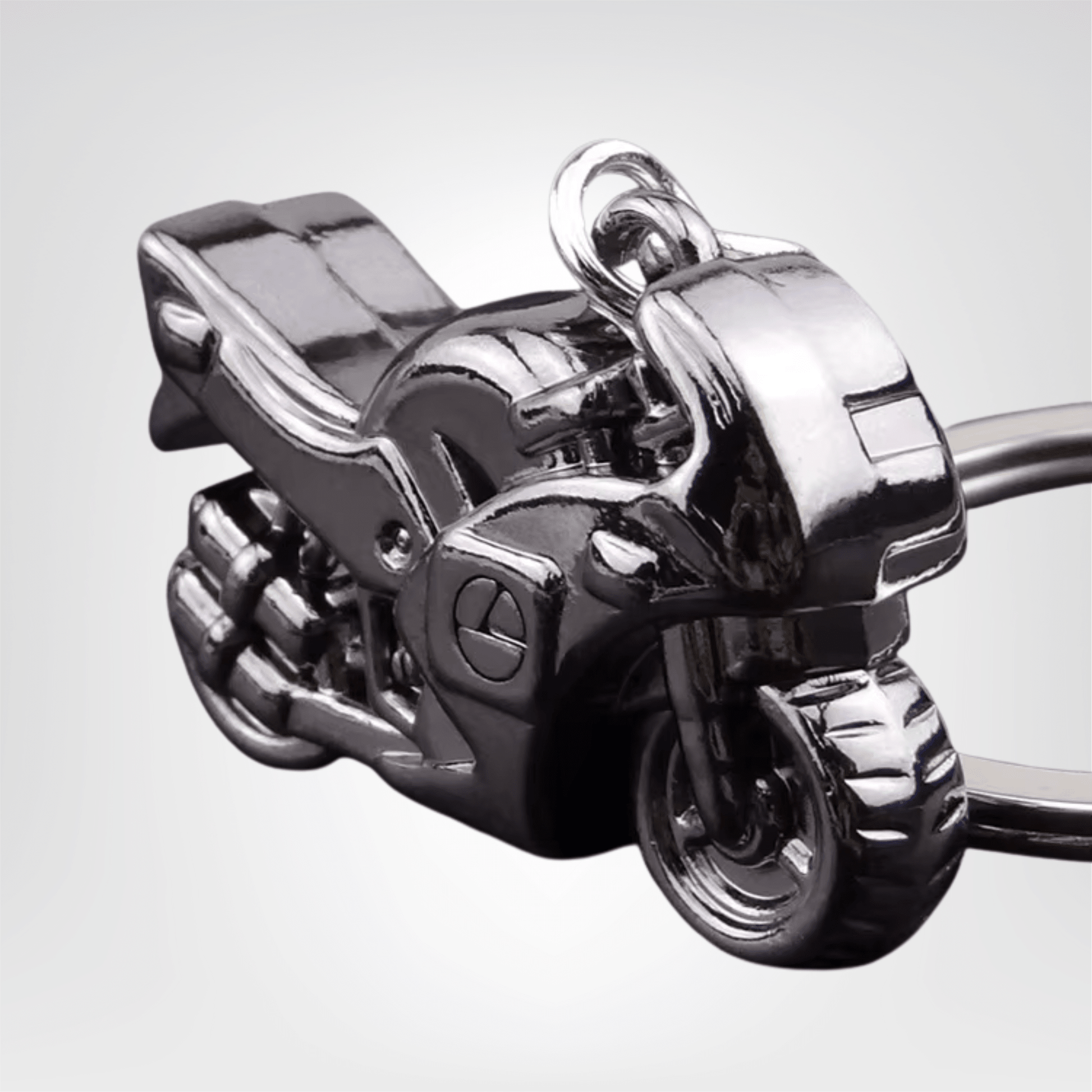 Porte - clé Moto <br> La Moto chromée - Chrome