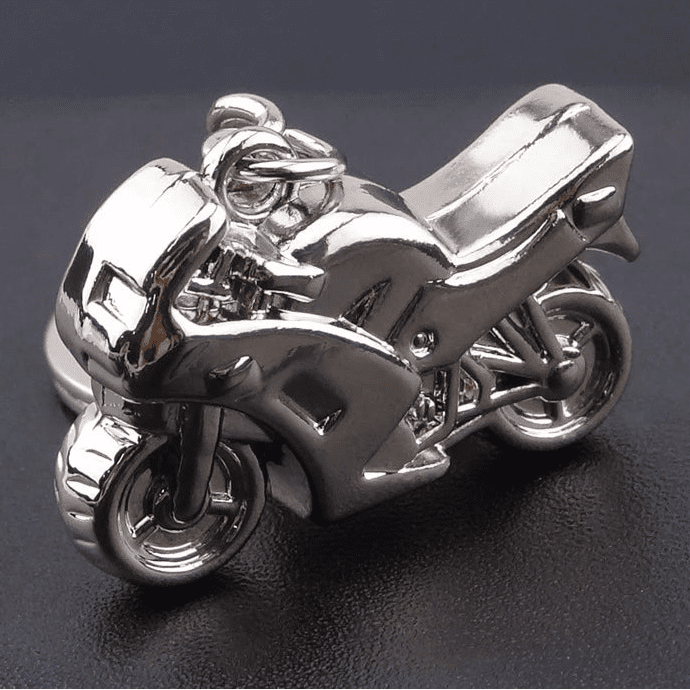 Porte - clé Moto <br> La Moto chromée - Chrome