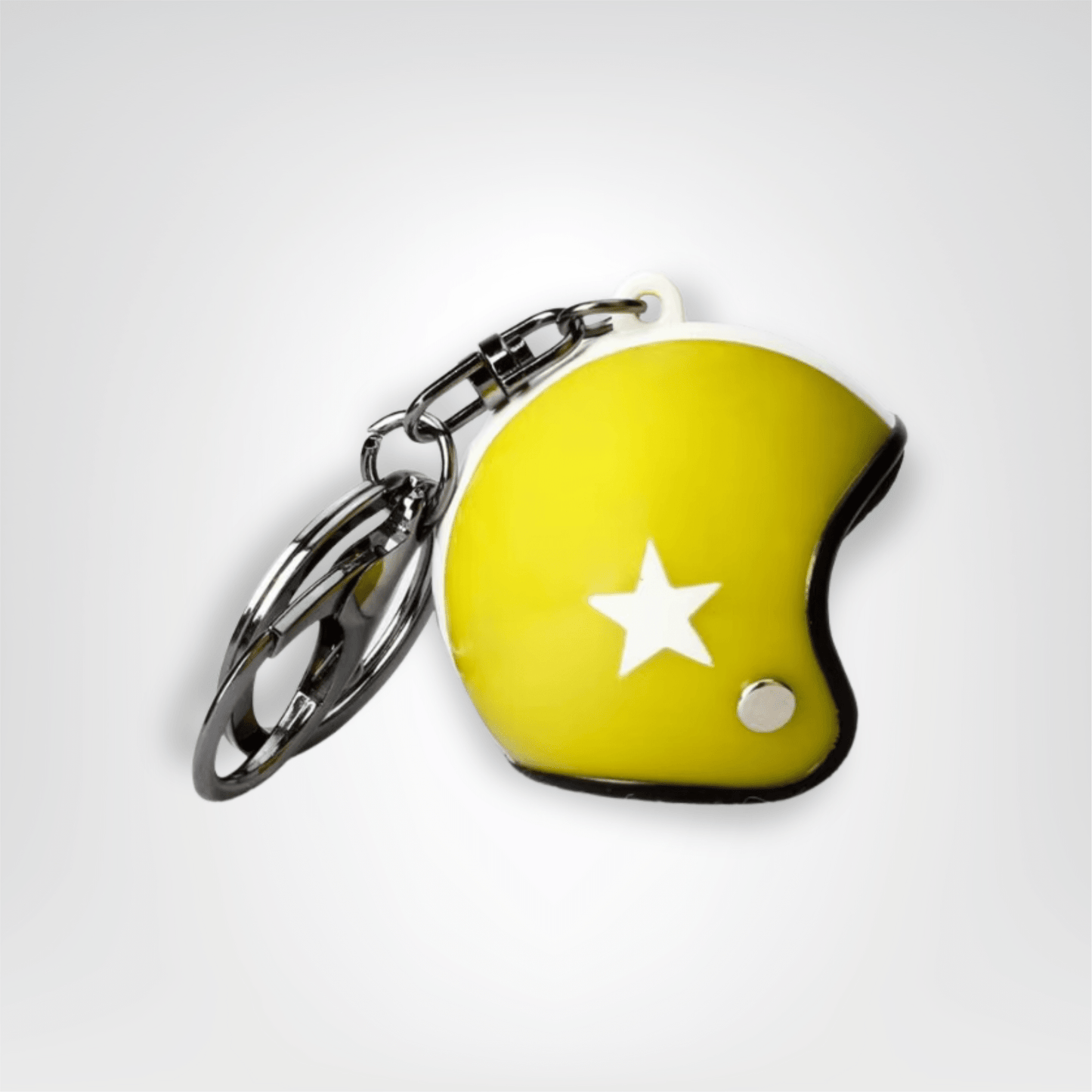 Porte - clé Moto <br> Le Casque jaune - Jaune