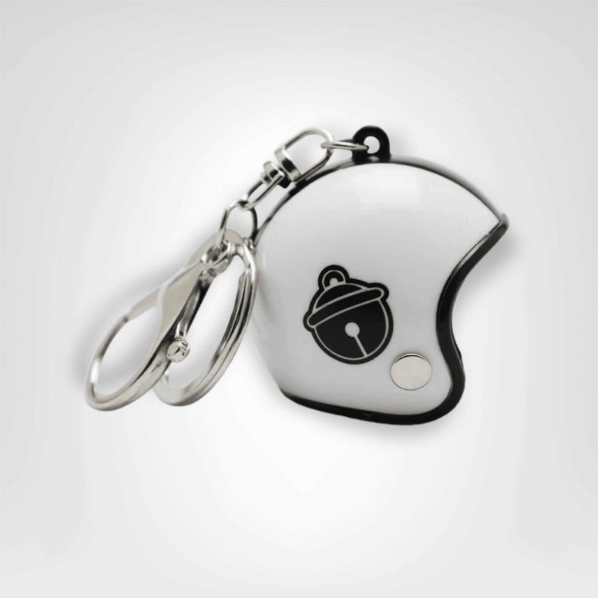 Porte - clé Moto <br> Le Casque noisette blanc - Noisette blanc