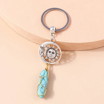 Porte - clé Perle <br> Horizon céleste - Turquoise