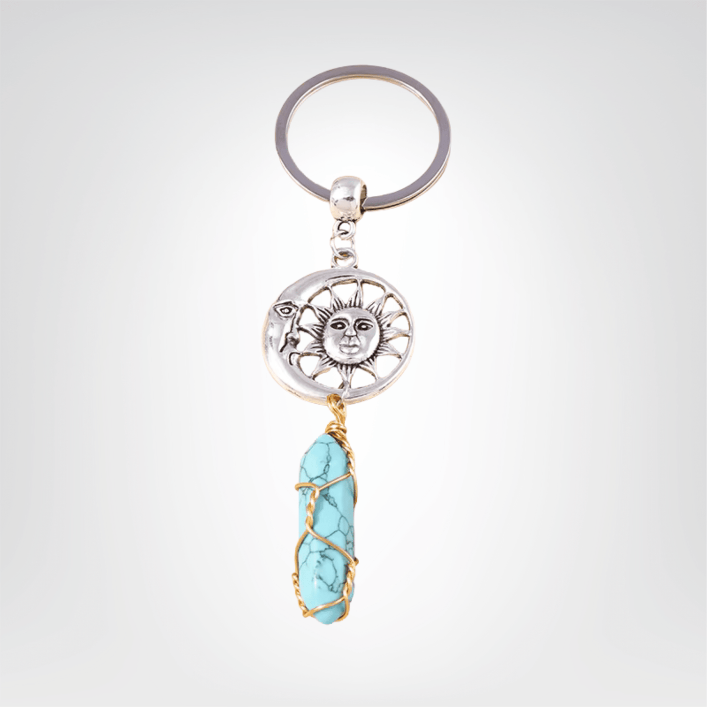 Porte - clé Perle <br> Horizon céleste - Turquoise