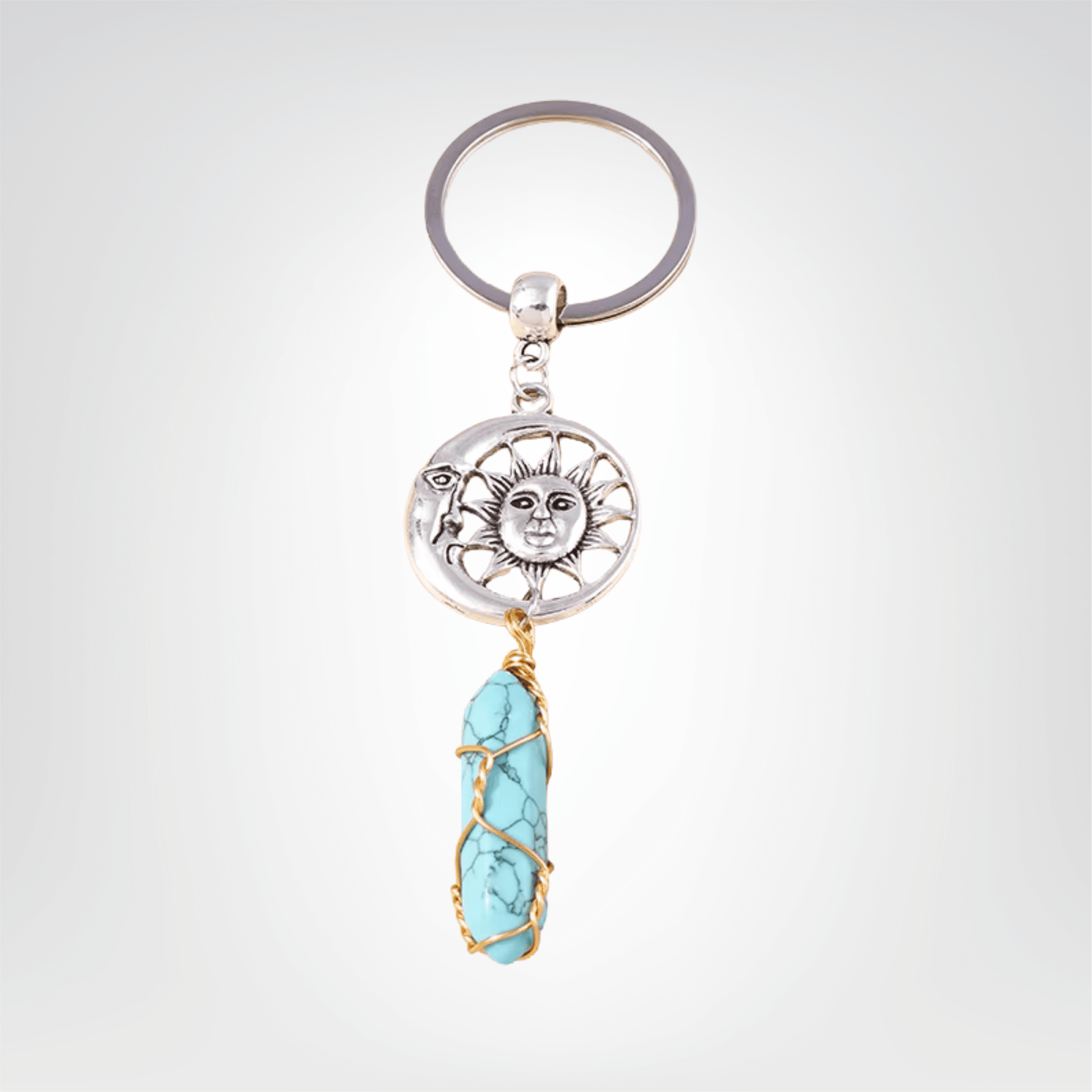 Porte - clé Perle <br> Horizon céleste - Turquoise