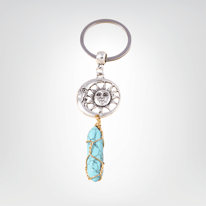 Porte - clé Perle <br> Horizon céleste - Turquoise