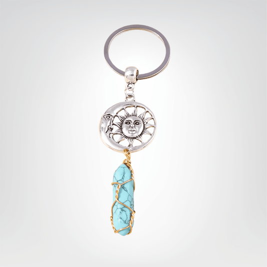 Porte - clé Perle <br> Horizon céleste - Turquoise
