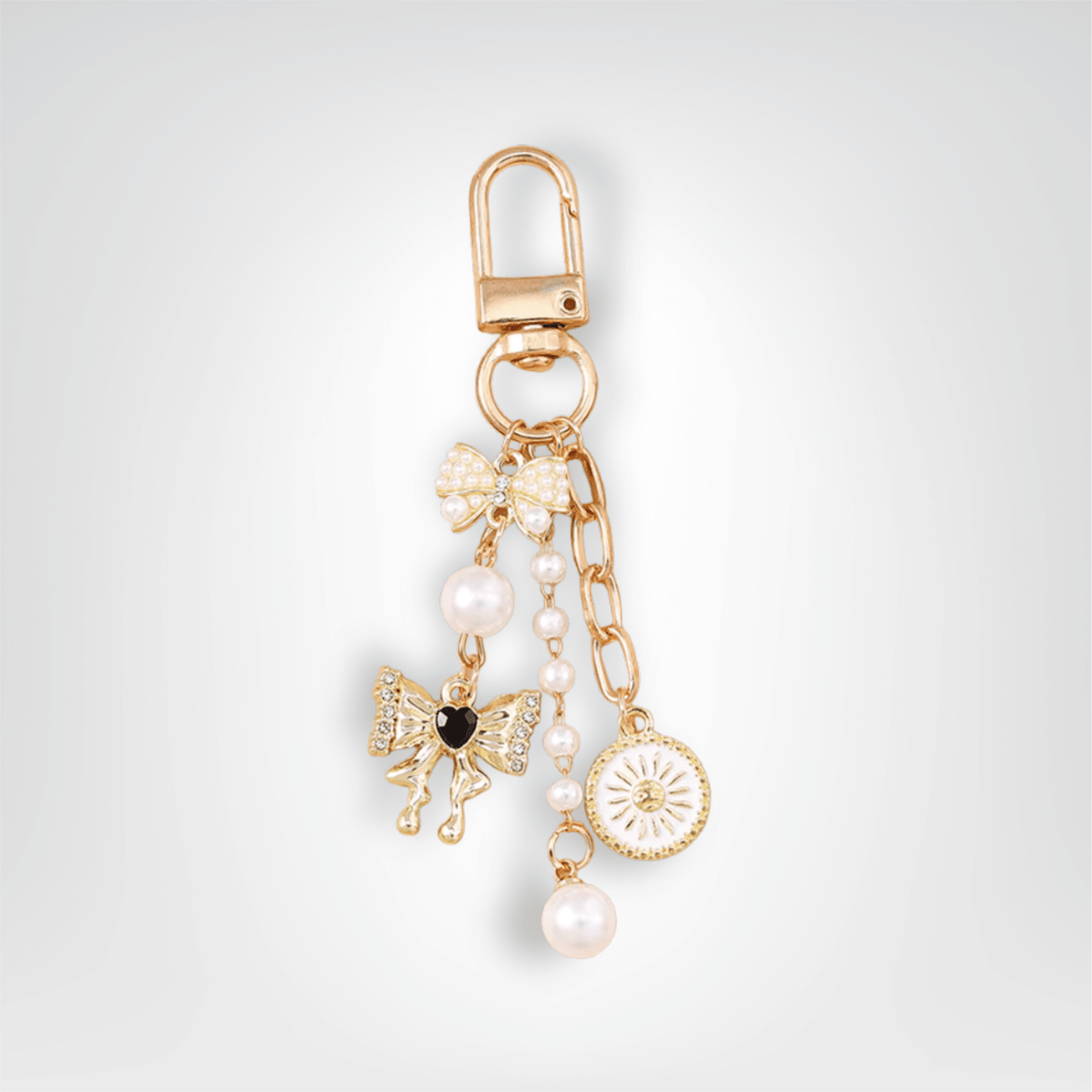 Porte - Clé Perle <br> Le papillon doré - Doré
