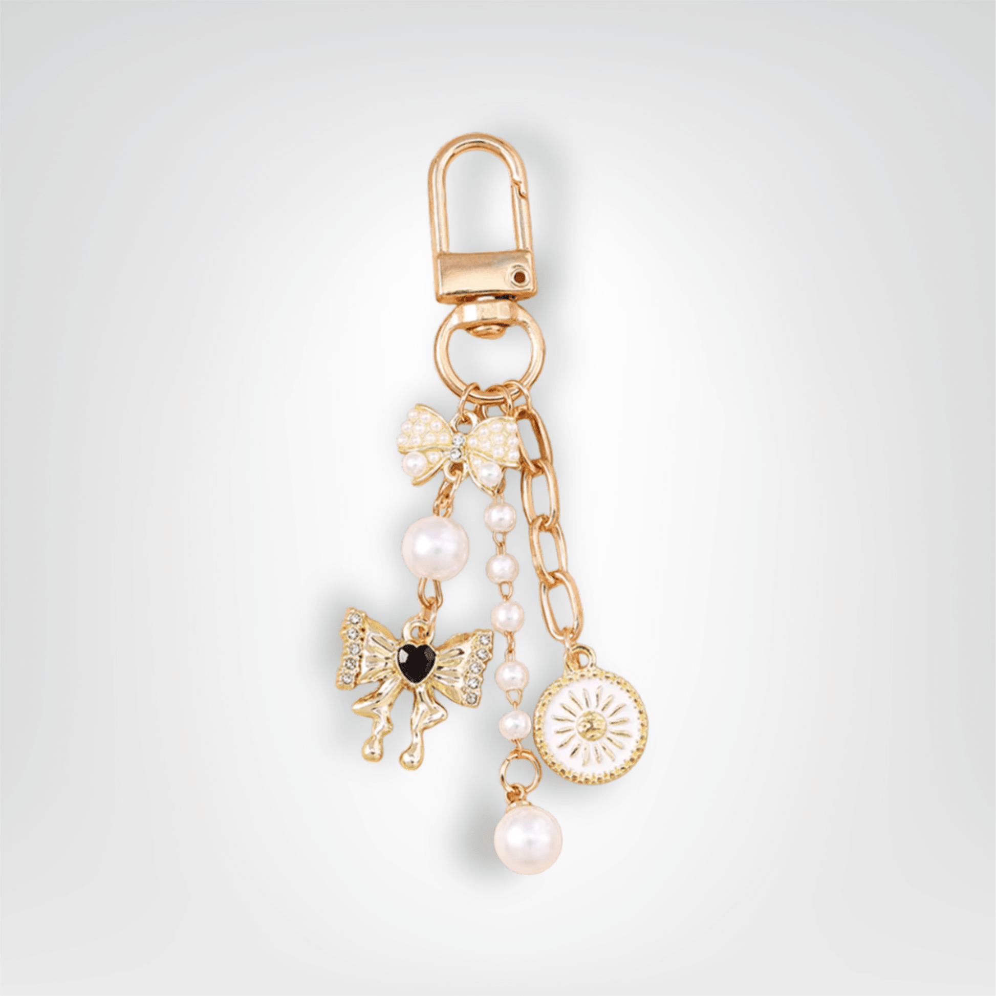 Porte - Clé Perle <br> Le papillon doré - Doré